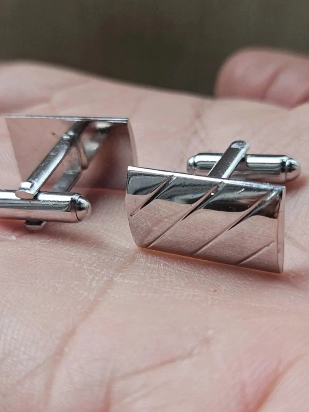 Vintage Cufflinks Silver Tone Fashion Jewelry Men Cuff Links Shirt Cuff Stud